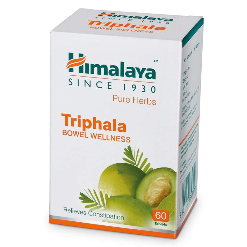 Himalaya Wellness Pure Hurbs Triphla Helps Bowel Wellness & Relieves Constipation 60's Tablet's (Pack of 1)