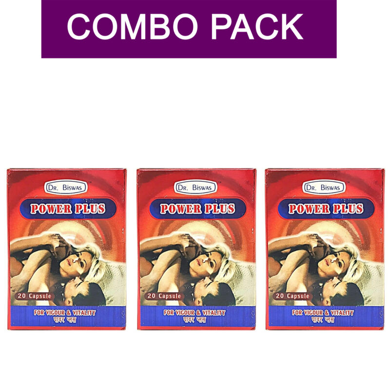 Dr. Biswas Power Plus Capsule For Men Vigour And Vitality 20 Capsule Pack of 3