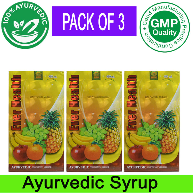 Dr. Biswas Ever Health Original 100% Natural Ayurvedic Tonic For Strong Immunity 450 Ml Pack of 3 (Copy)
