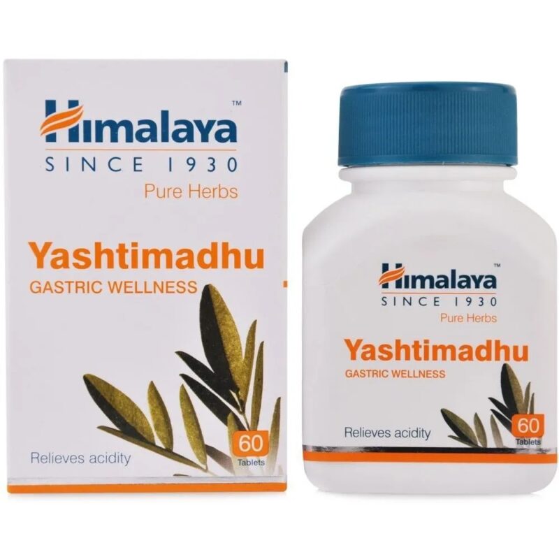 Himalaya Wellness Pure Herbs Yashtimadhu Gastric Wellness 60's Tablet's (PacK of 1)