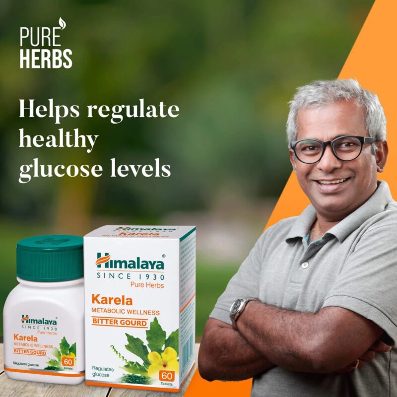 Himalay Wellness Pure Herbs Karela Metabolic Wellness regulates glucose 60's tablets (Pack of 1)